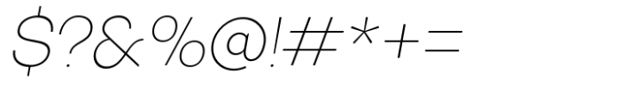 Monas Grotesk Thin Italic Font OTHER CHARS