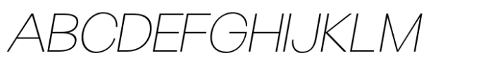 Monas Grotesk Thin Italic Font UPPERCASE