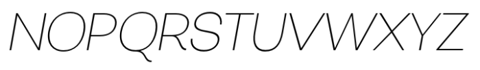 Monas Grotesk Thin Italic Font UPPERCASE