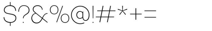 Monas Grotesk Thin Font OTHER CHARS