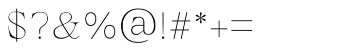 Monaya Thin Font OTHER CHARS