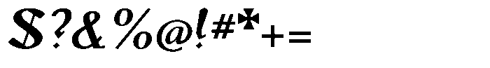 Monch Neue Bold Italic Font OTHER CHARS