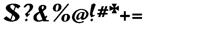 Monch Neue Extrabold Italic Font OTHER CHARS