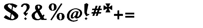 Monch Neue Extrabold Font OTHER CHARS