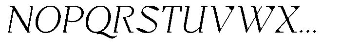 Monch Neue Light Italic Font UPPERCASE