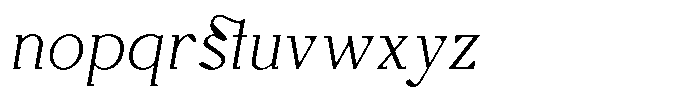 Monch Neue Light Italic Font LOWERCASE
