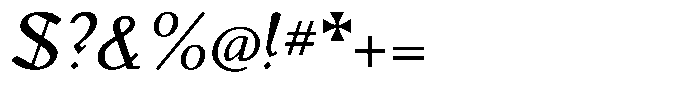 Monch Neue Medium Italic Font OTHER CHARS