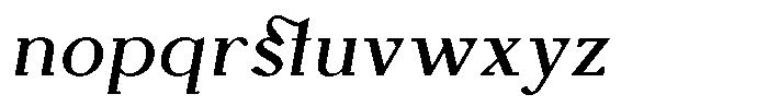 Monch Neue Medium Italic Font LOWERCASE