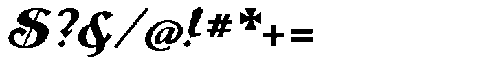 Monch Neue Script Black Font OTHER CHARS