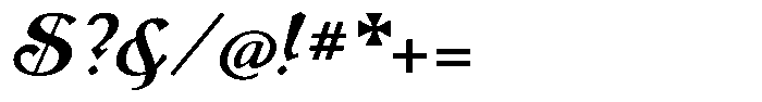 Monch Neue Script Bold Font OTHER CHARS