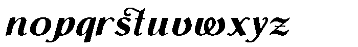 Monch Neue Script Bold Font LOWERCASE