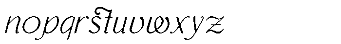 Monch Neue Script Light Font LOWERCASE