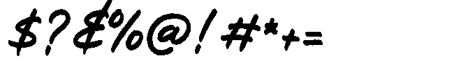 Monday Mark Rough Regular Font OTHER CHARS