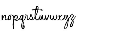 Monday Sieratta Regular Font LOWERCASE
