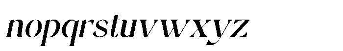 Mondeba Italic Font LOWERCASE