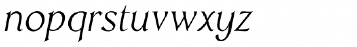 Mondia Thin Italic Font LOWERCASE