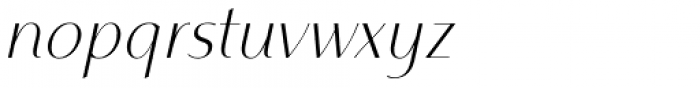 Mondish Thin Italic Font LOWERCASE
