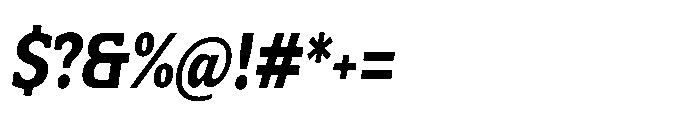 Mondly Black Condensed Slanted Font OTHER CHARS