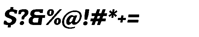 Mondly Black Slanted Font OTHER CHARS