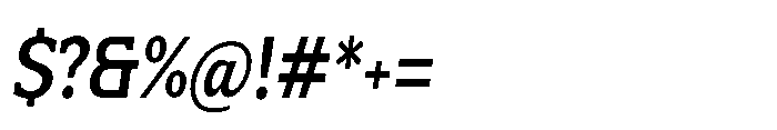 Mondly Bold Condensed Slanted Font OTHER CHARS