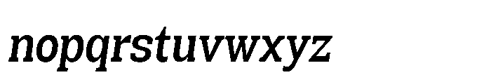 Mondly Bold Condensed Slanted Font LOWERCASE