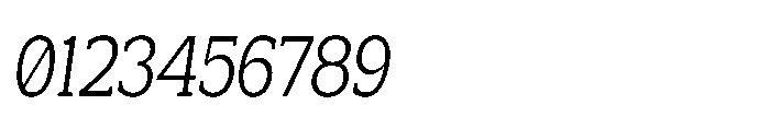 Mondly Condensed Slanted Font OTHER CHARS