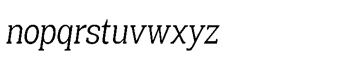Mondly Condensed Slanted Font LOWERCASE