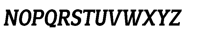 Mondly Extra Bold Condensed Slanted Font UPPERCASE