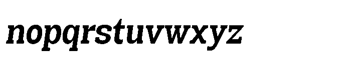 Mondly Extra Bold Condensed Slanted Font LOWERCASE