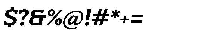 Mondly Extra Bold Slanted Font OTHER CHARS