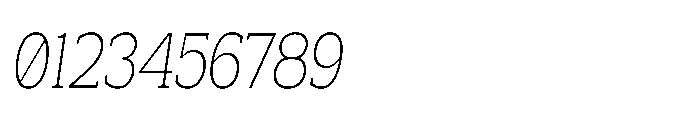 Mondly Extra Light Condensed Slanted Font OTHER CHARS