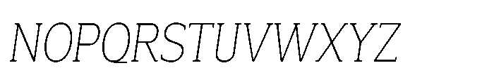 Mondly Extra Light Condensed Slanted Font UPPERCASE