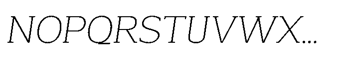 Mondly Extra Light Slanted Font UPPERCASE