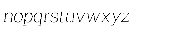 Mondly Extra Light Slanted Font LOWERCASE