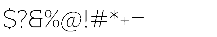 Mondly Extra Light Font OTHER CHARS
