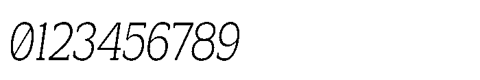 Mondly Light Condensed Slanted Font OTHER CHARS