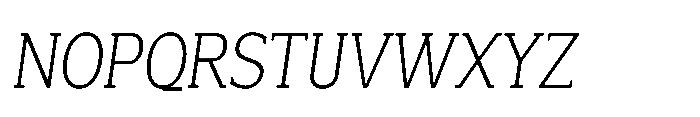 Mondly Light Condensed Slanted Font UPPERCASE
