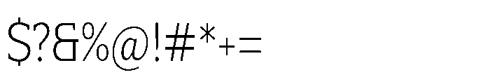 Mondly Light Condensed Font OTHER CHARS