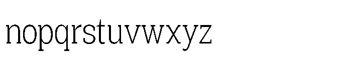 Mondly Light Condensed Font LOWERCASE