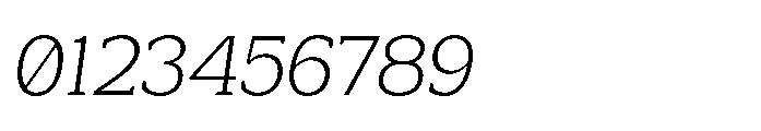 Mondly Light Slanted Font OTHER CHARS
