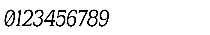 Mondly Medium Condensed Slanted Font OTHER CHARS