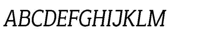 Mondly Medium Condensed Slanted Font UPPERCASE