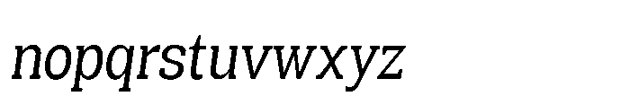 Mondly Medium Condensed Slanted Font LOWERCASE