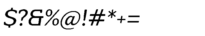 Mondly Medium Slanted Font OTHER CHARS