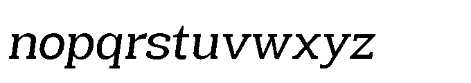Mondly Medium Slanted Font LOWERCASE