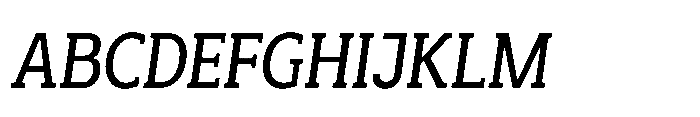 Mondly Semi Bold Condensed Slanted Font UPPERCASE
