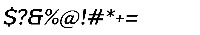 Mondly Semi Bold Slanted Font OTHER CHARS