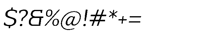 Mondly Slanted Font OTHER CHARS