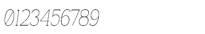 Mondly Thin Condensed Slanted Font OTHER CHARS