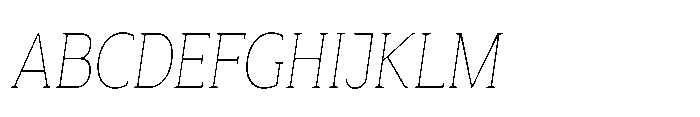 Mondly Thin Condensed Slanted Font UPPERCASE
